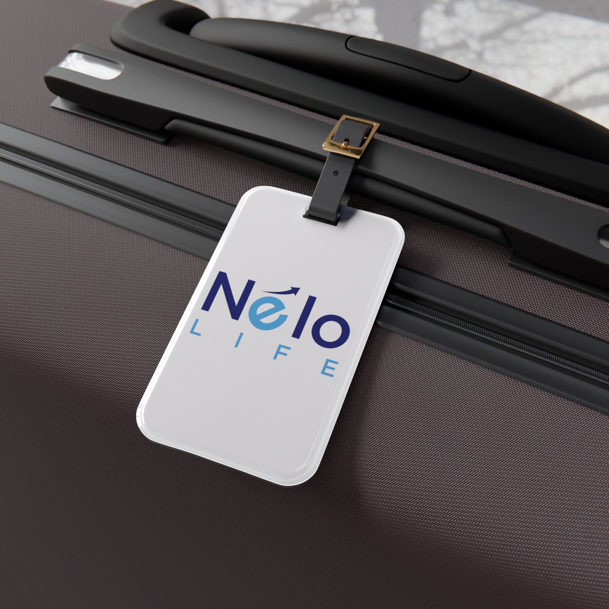 NELO LIFE Leather Strap Luggage Tag