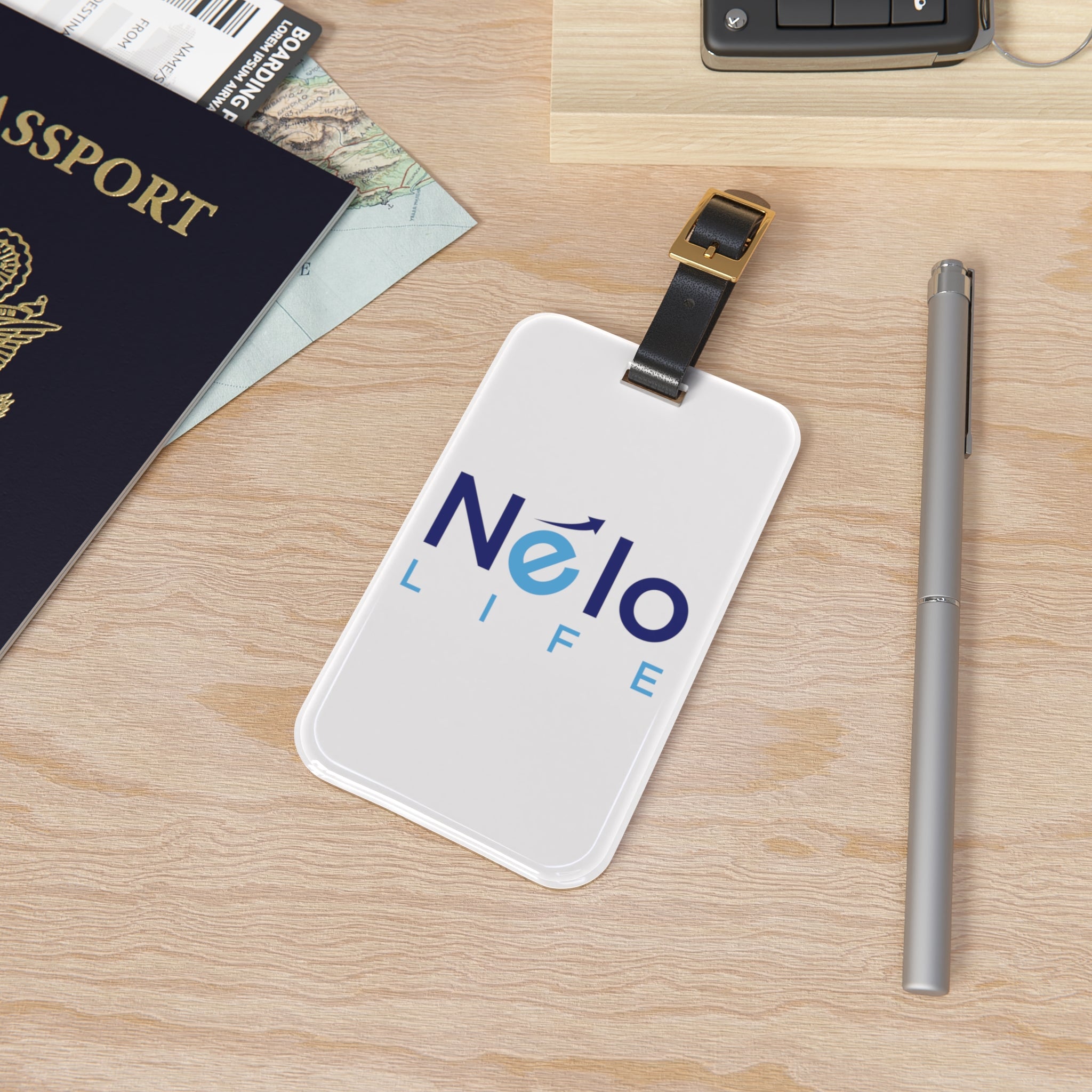 NELO LIFE Leather Strap Luggage Tag