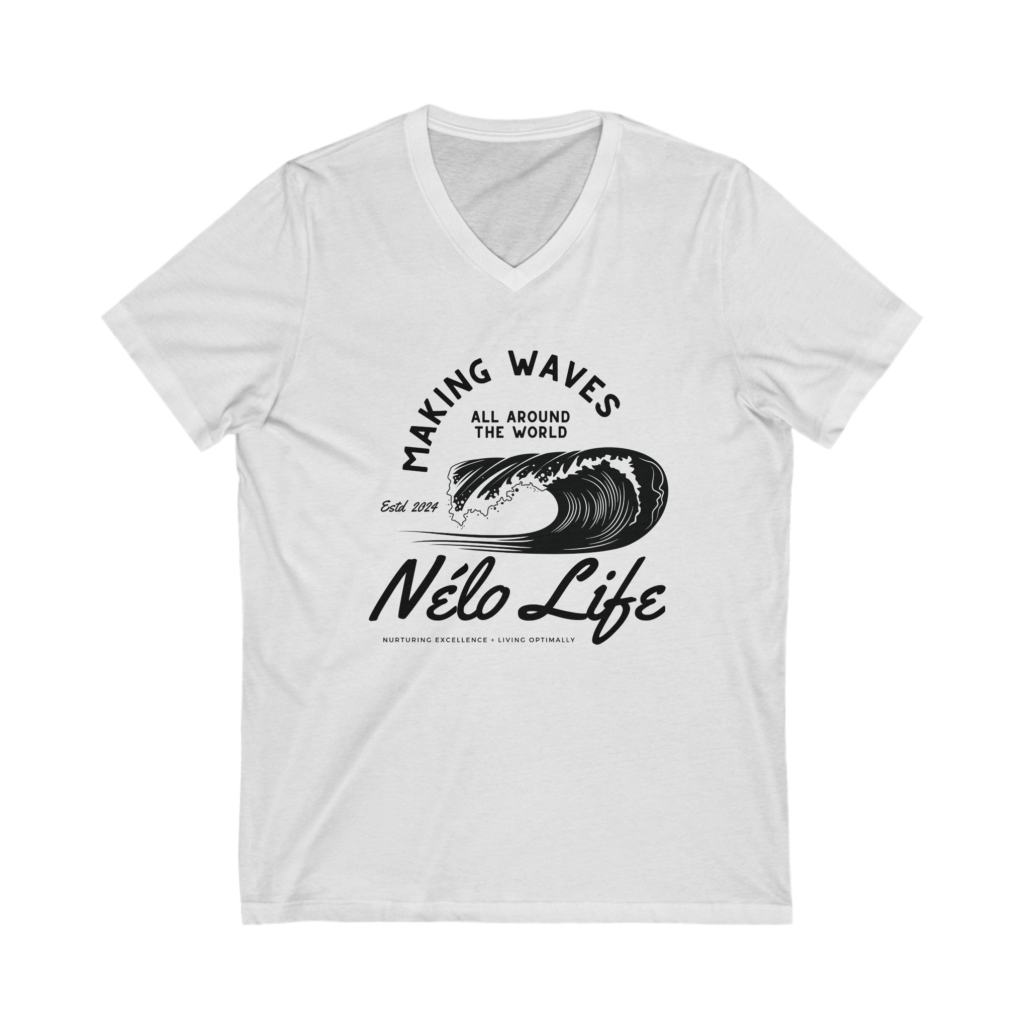 Unisex Jersey Short Sleeve V-Neck Tee