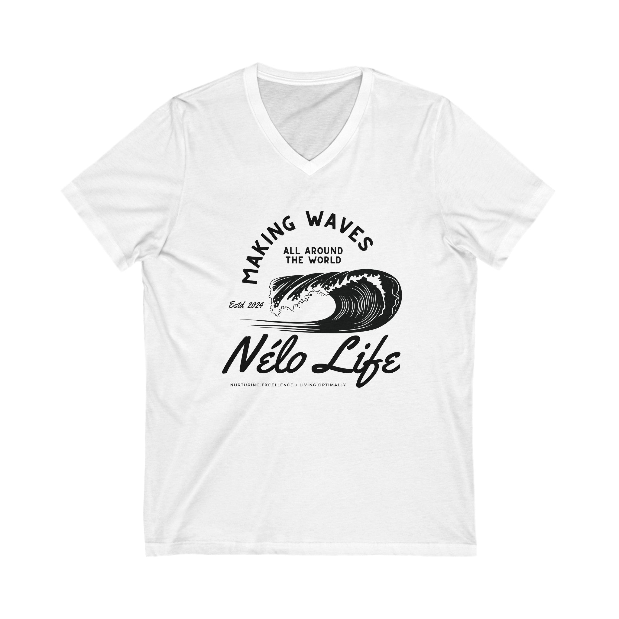 Unisex Jersey Short Sleeve V-Neck Tee