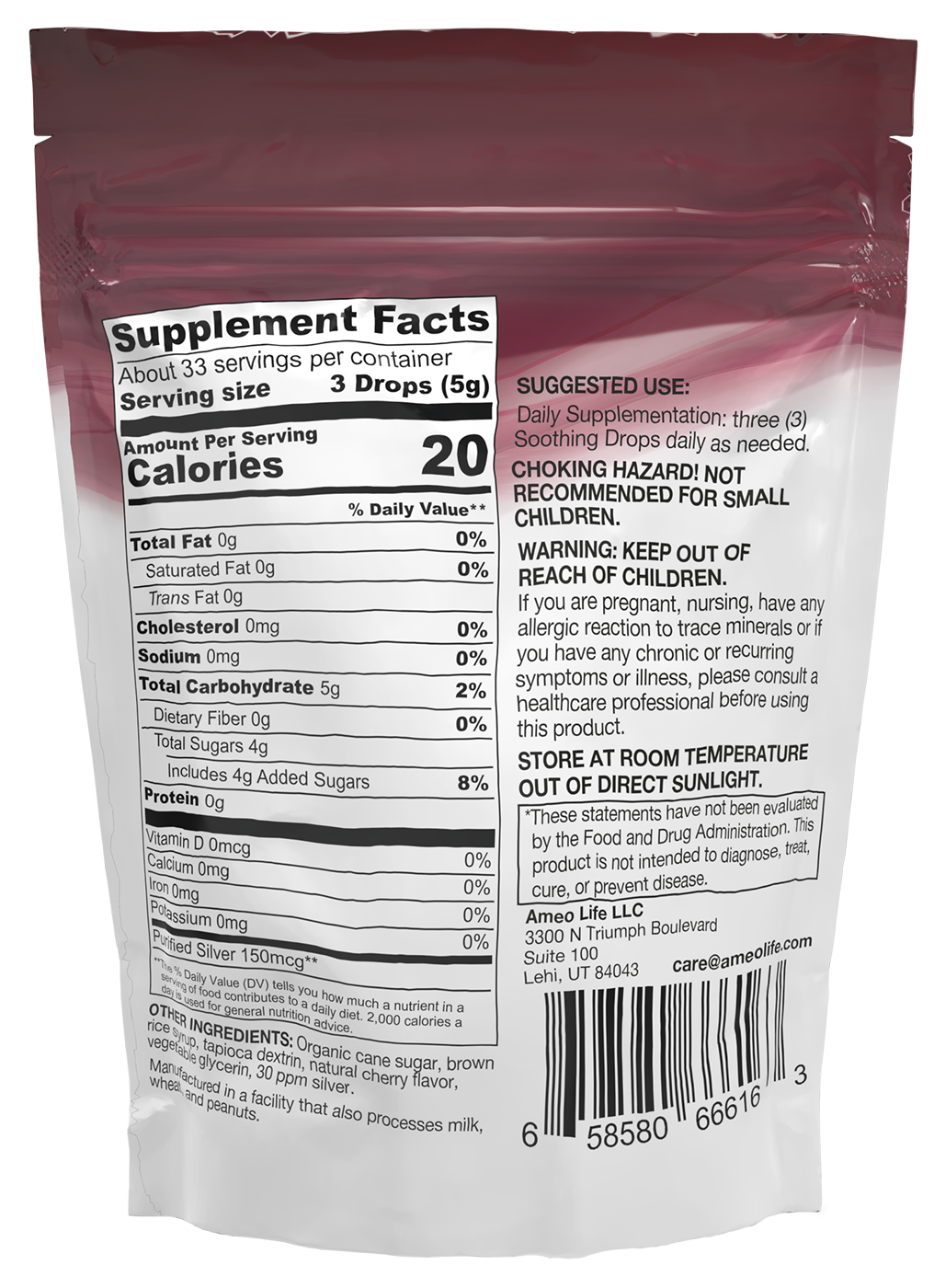 Soothe - Cherry Silver Soothing Drops