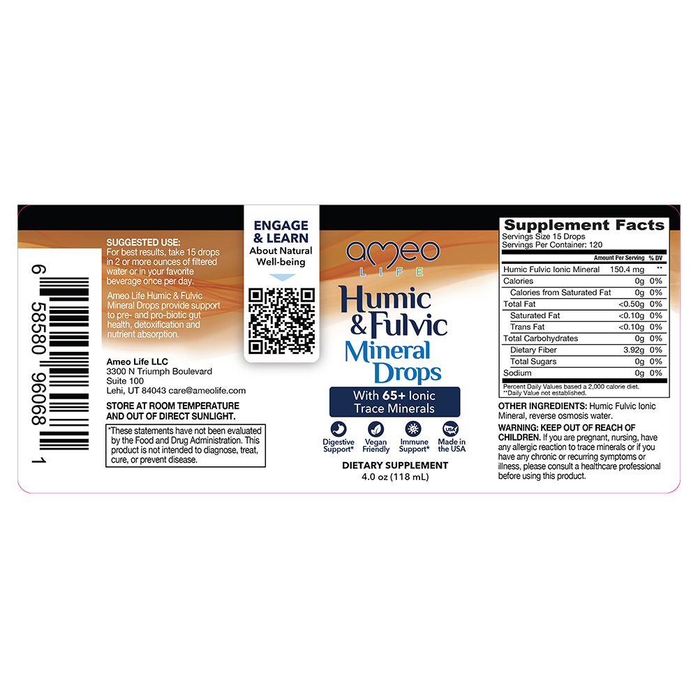 Humic & Fulvic Mineral Drops - 4 oz.