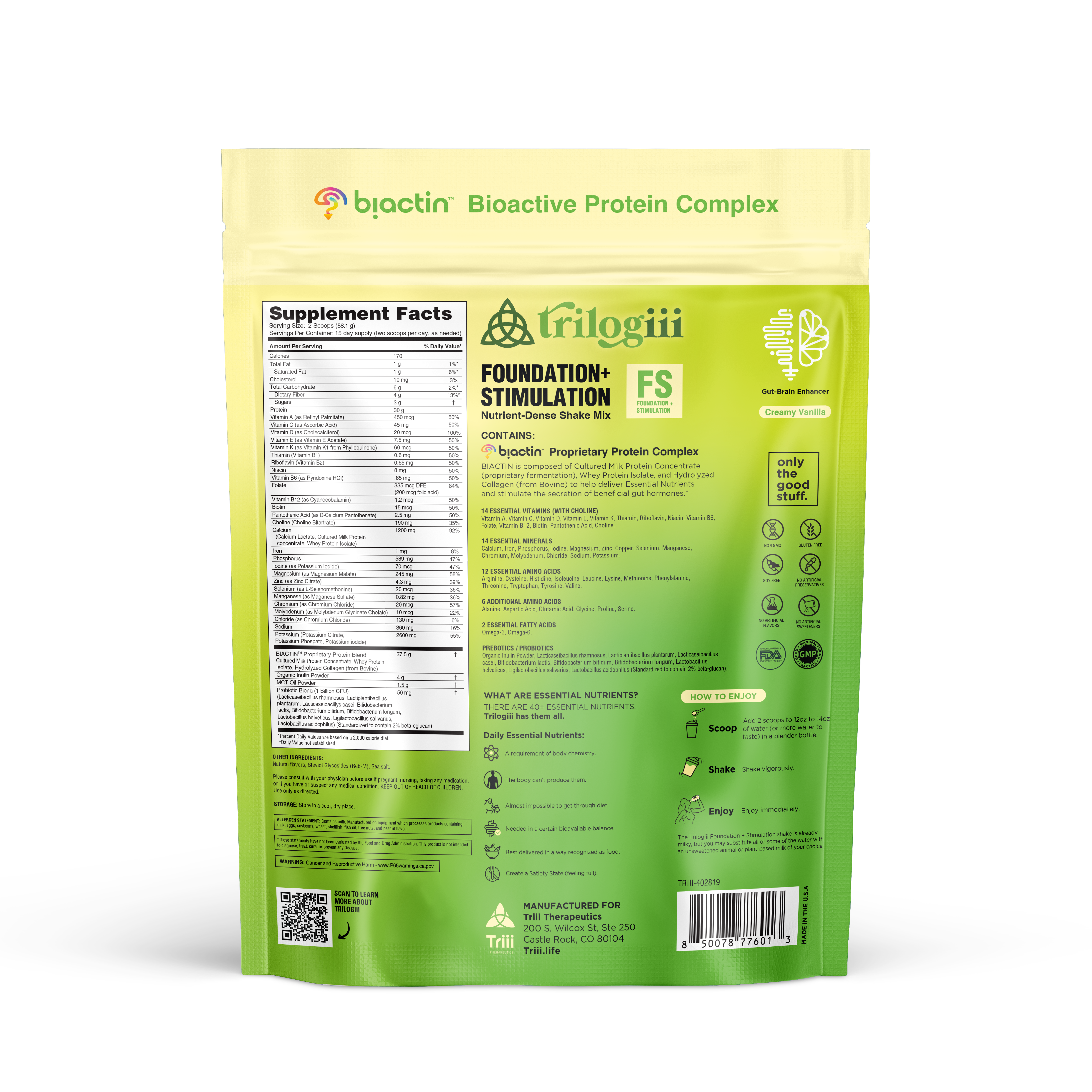 Advanced Trilogiii Trial Participation Fee (2 Month Supply + Extra Vanilla FS, CC and EN)