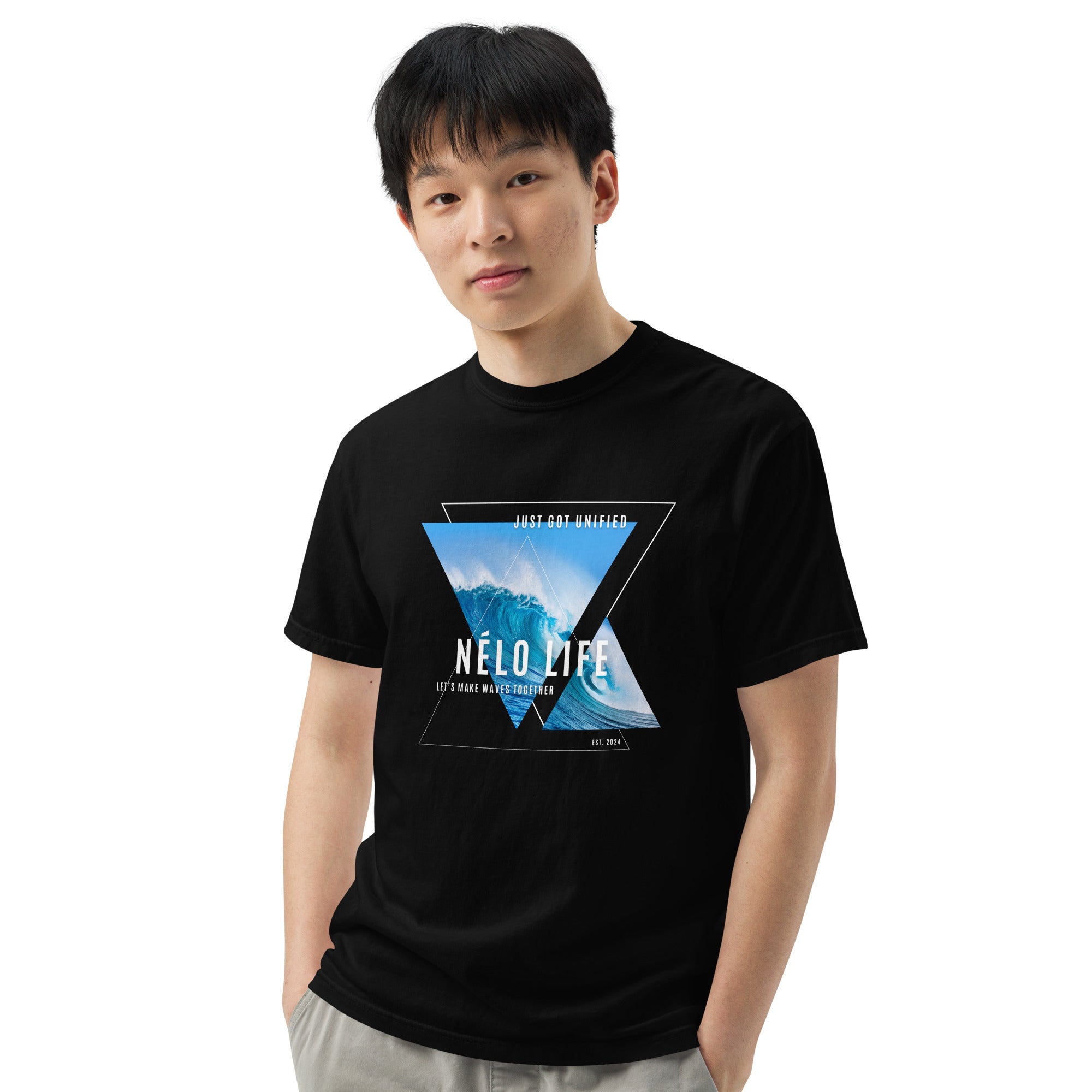 UNIFIED WAVES Unisex garment-dyed heavyweight t-shirt