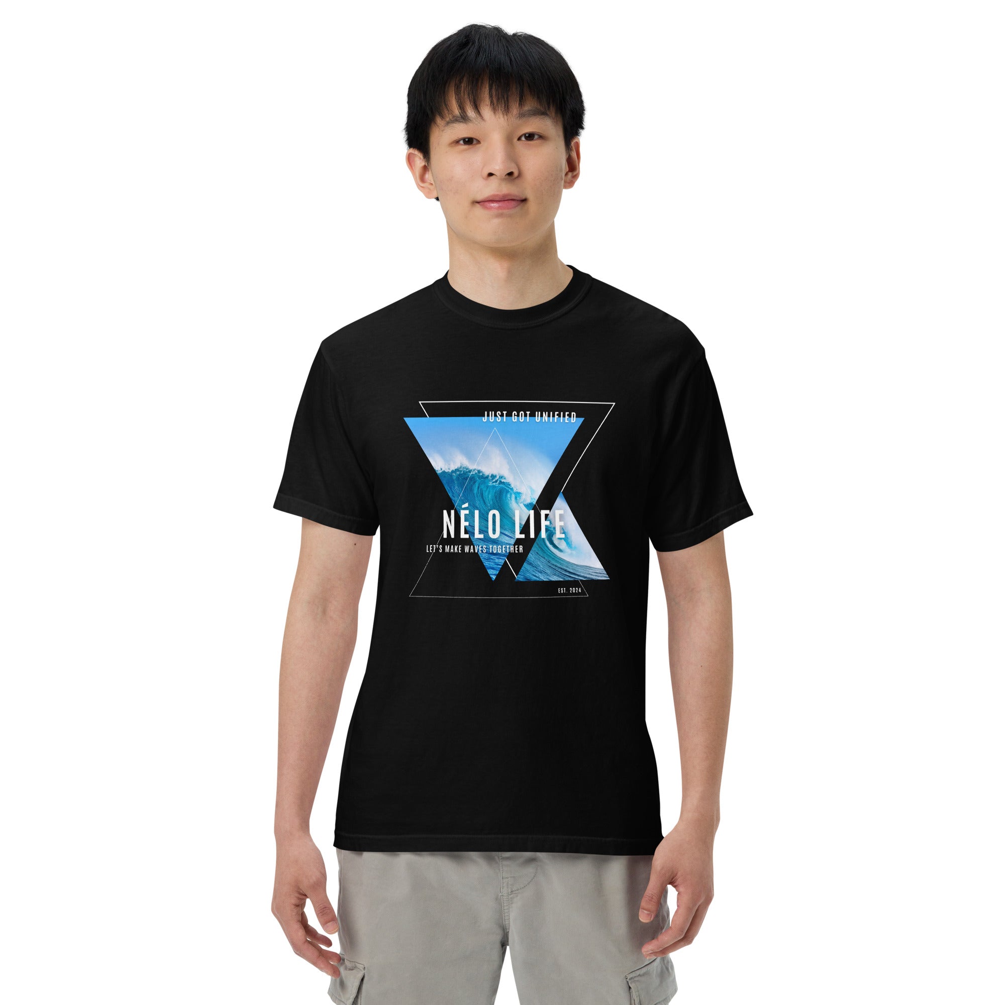 UNIFIED WAVES Unisex garment-dyed heavyweight t-shirt