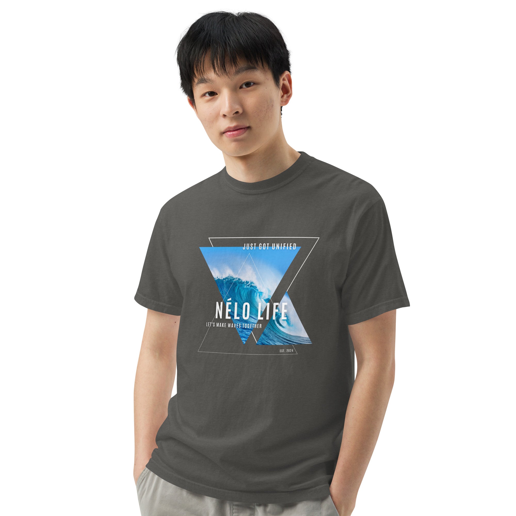 UNIFIED WAVES Unisex garment-dyed heavyweight t-shirt