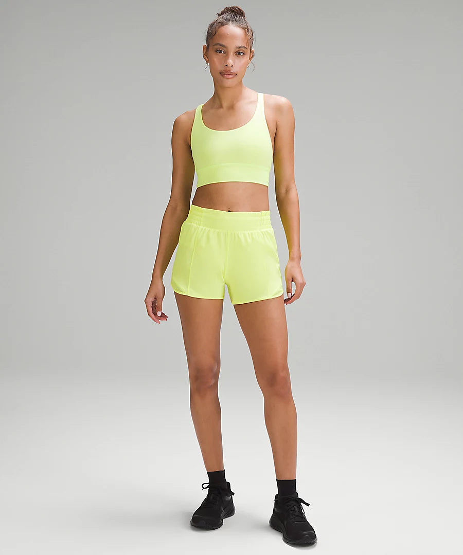 lululemon Hotty Hot High-Rise Lined Short 4" - Electric Lemon