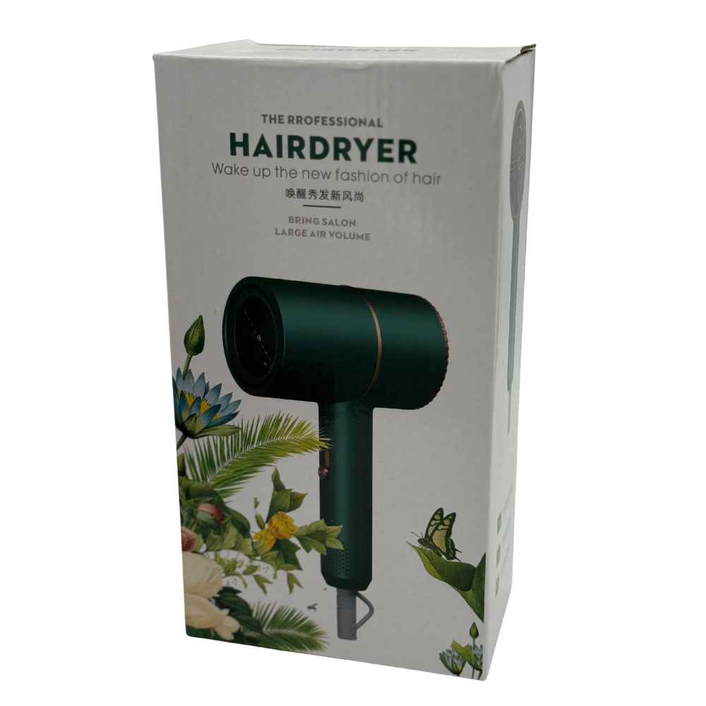 Professional Ionic Hair Dryer with Concentrator Nozzle – Fast Drying, Lightweight & Frizz Control