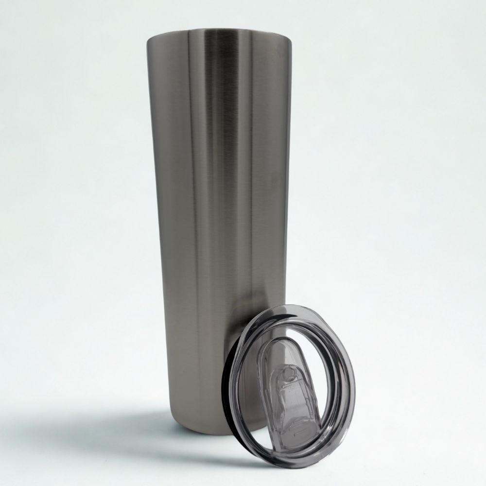Stainless Steel Tumbler – Insulated Travel Cup with Clear Lid (Blitz Sale)